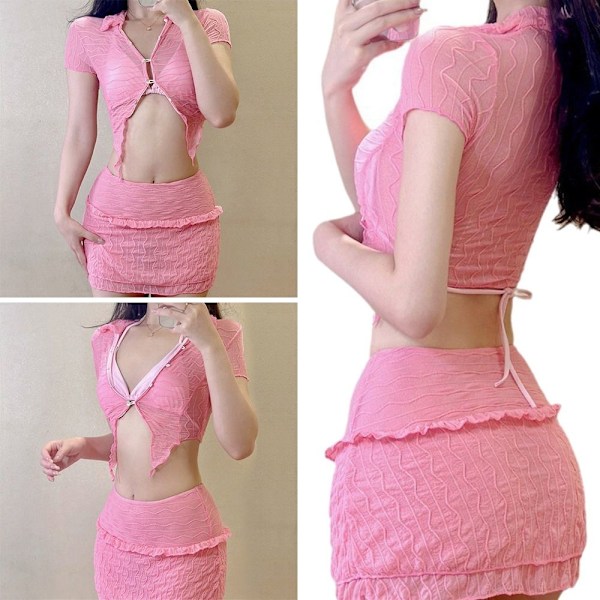 Lace Up Set Kesäuimapuku BEIGE M beige M