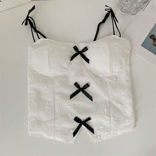 Jacquard Bow Strap Spets Hängselväst 2 2 2