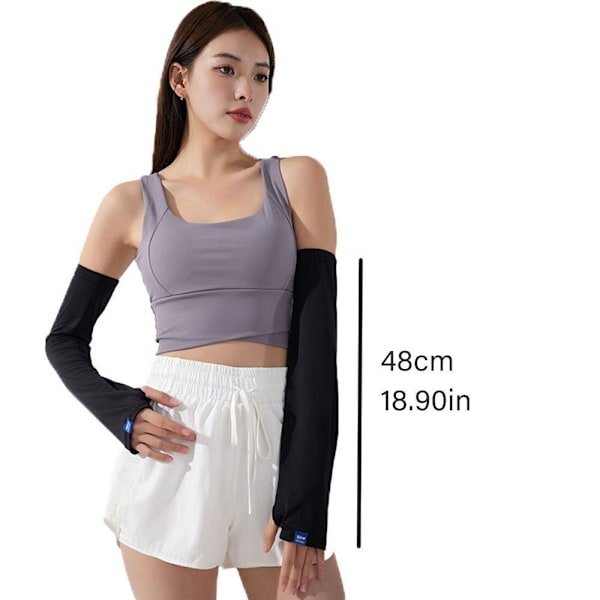 Solcreme Armærmer Ice Silk Sleeve SORT Black