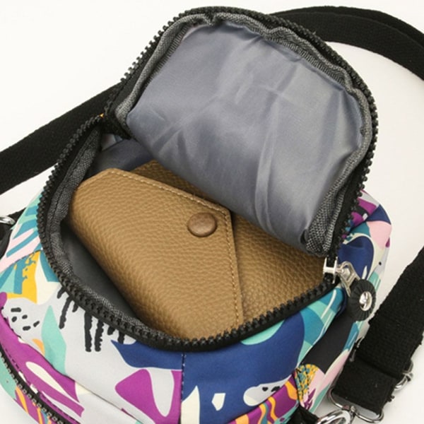 Crossbody-veske med trykk for kvinner Mobiltelefonveske 3 3 3