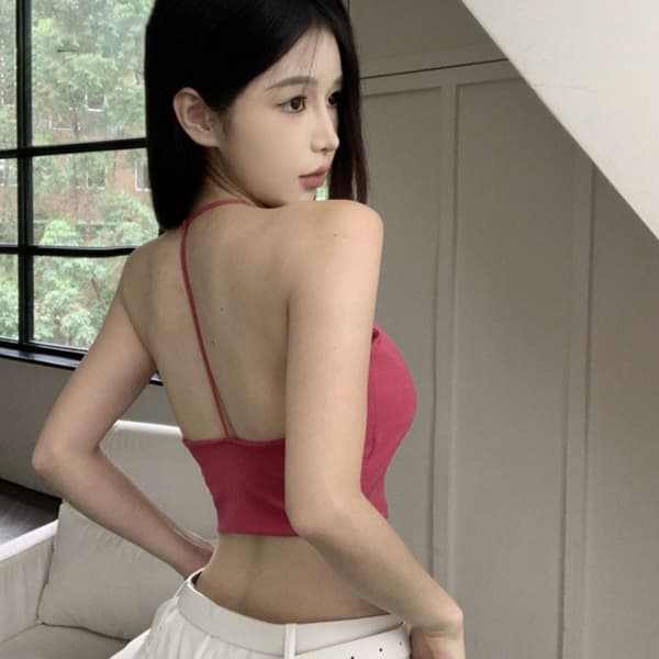 Dame Camisole Kort Vest SORT Black
