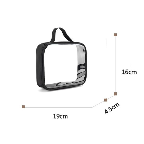 PVC Kosmetiktaske PU Opbevaringstaske SORT S black S