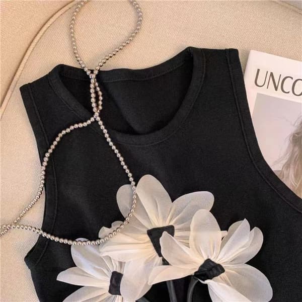 Tanktopp Croptopp SVART Black