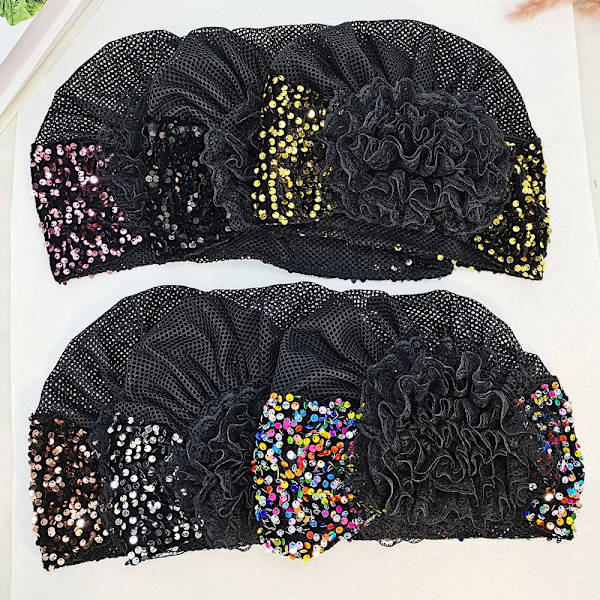 Turban Hatte Tørklæde SORT Black