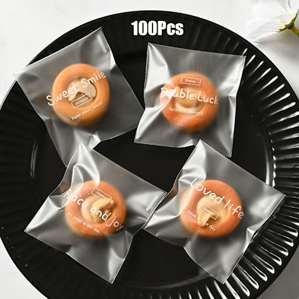 100 stk Cookies Emballagepose Selvklæbende poser 5 5 5