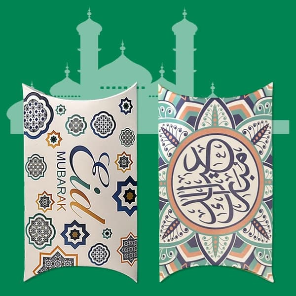 10 st Godisaskar i Kuddeform, Eid Mubarak Dekoration