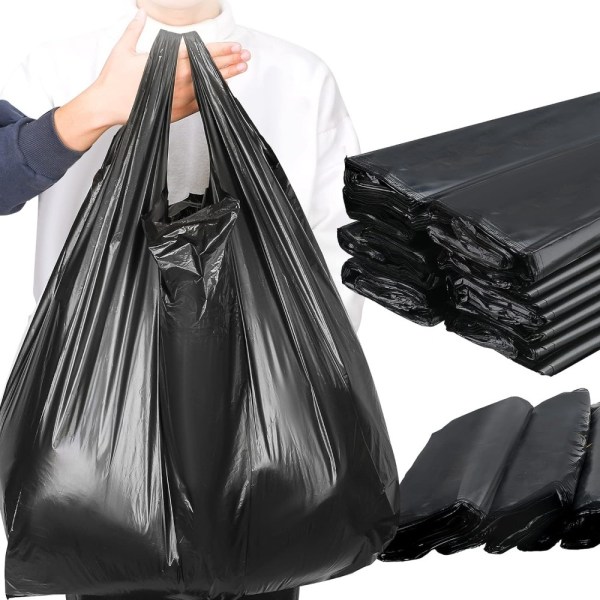100st T-shirtpåsar Shoppingväska Plastpåsar