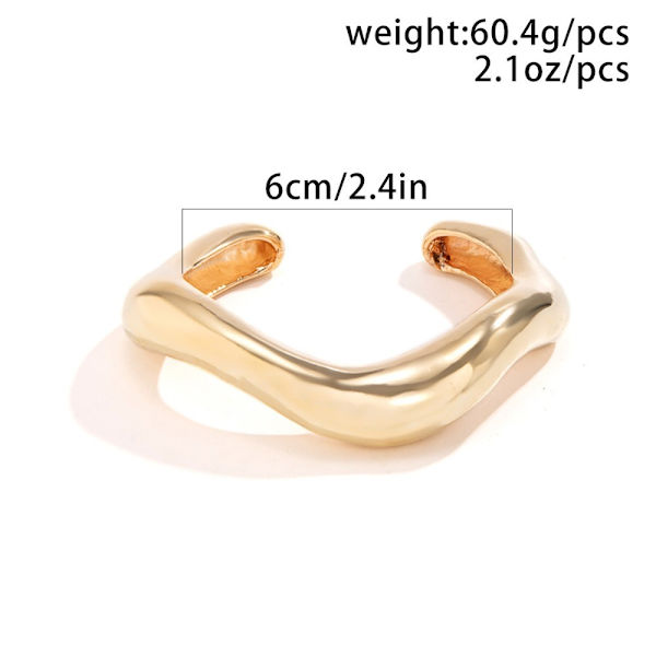 Öppen manschett Irregular Lava Armband 3 3 3