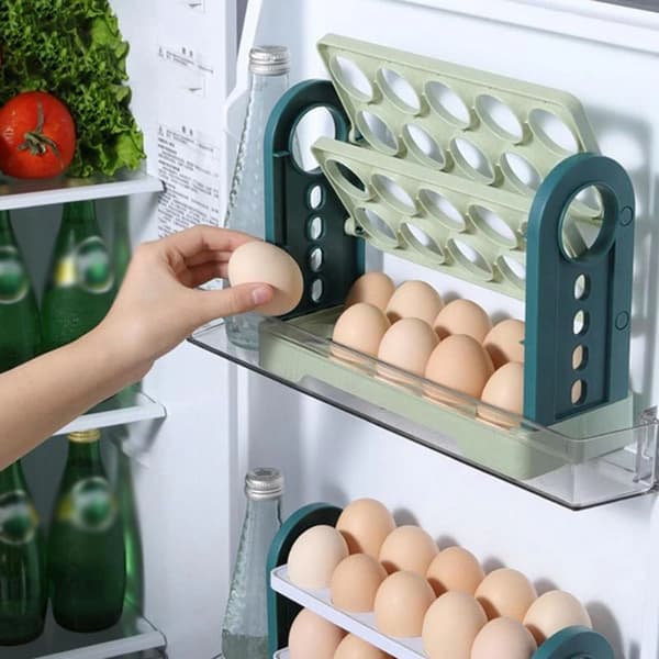 Äggförvaringsbehållare Ägg Kylskåpsbricka GRÖN green