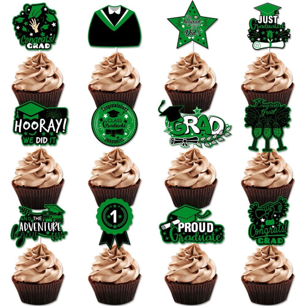 12 kpl Cupcake Topper Cupcake Wrapper VIHREÄ Green