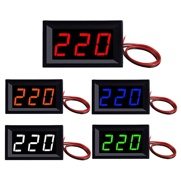 Digital Voltmeter Spänningsmätare Volt Instrument Verktyg RÖD Red