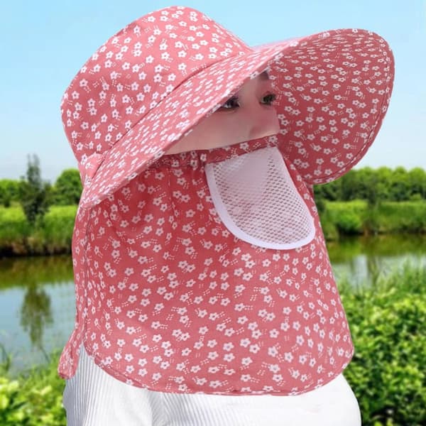 Solhatt Ansikte Nacke Skyddande Skydd GRÅ STIL 2 STIL 2 Grey Style 2-Style 2