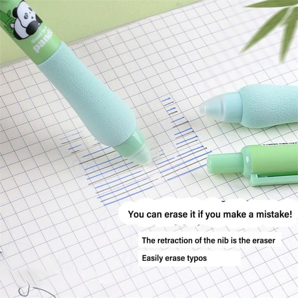 4 STK/Eske Erasable Pen Gel Pen 01-SORT BLEKK 01-SORT BLEKK 01-Black Ink