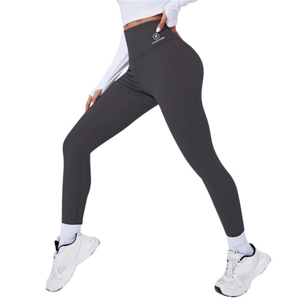 Ni-punkts højtaljede Yogabukser Cykelleggings SORT L2 2 black L2-2