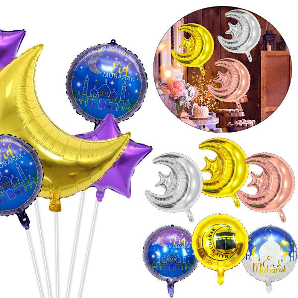 EID MUBARAK Ballonger Aluminiumsfilmballong TYPE D Type D