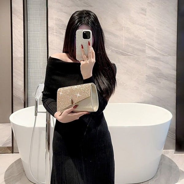 Bowknot Evening Bag Axelväskor GULD gold