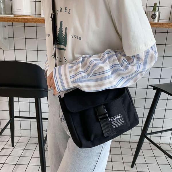 Skuldertaske Messenger Taske SORT black