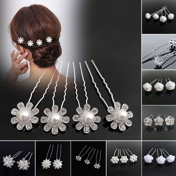 5 kpl Pearl Flower -hiusneula, morsiamen hiusneula 10 10 10