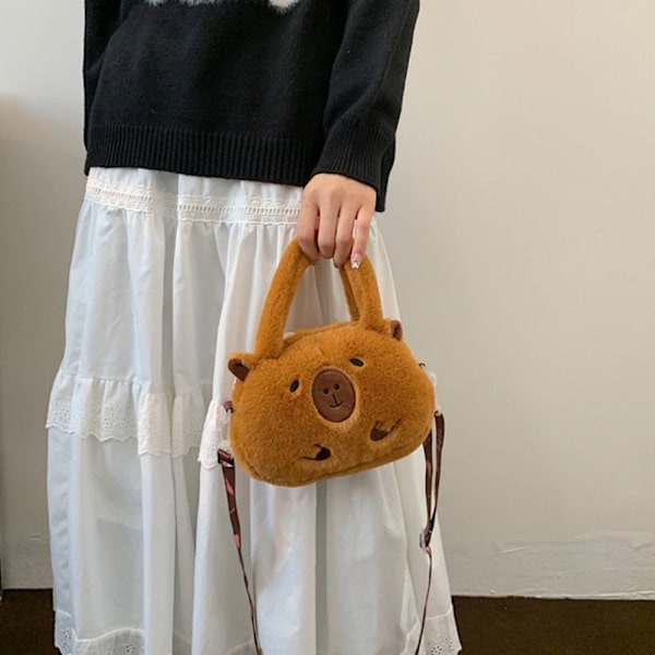 Capybara plysjryggsekk Capibala Crossbody Bag 2 2 2