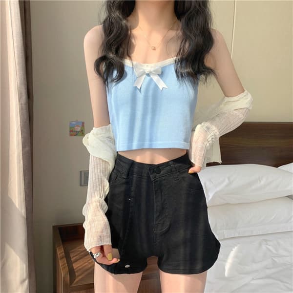 Croptop Vest MØRKEBLÅ Dark blue