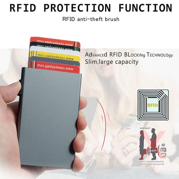Luottokorttikotelo RFID-korttikotelo HARMAA Grey