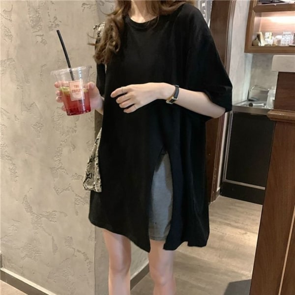 T-shirt Dame Top SORT XL Black XL