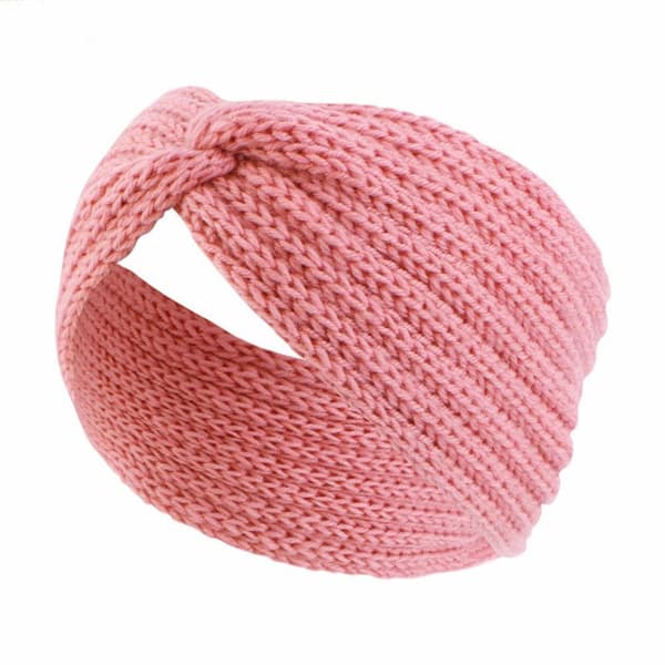 Strikket Kryss Hodebånd Elastiske Hårbånd BEIGE Beige