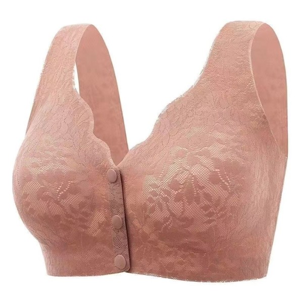 Kvinnor Front Button BH Gravidunderkläder ROSA XL pink XL