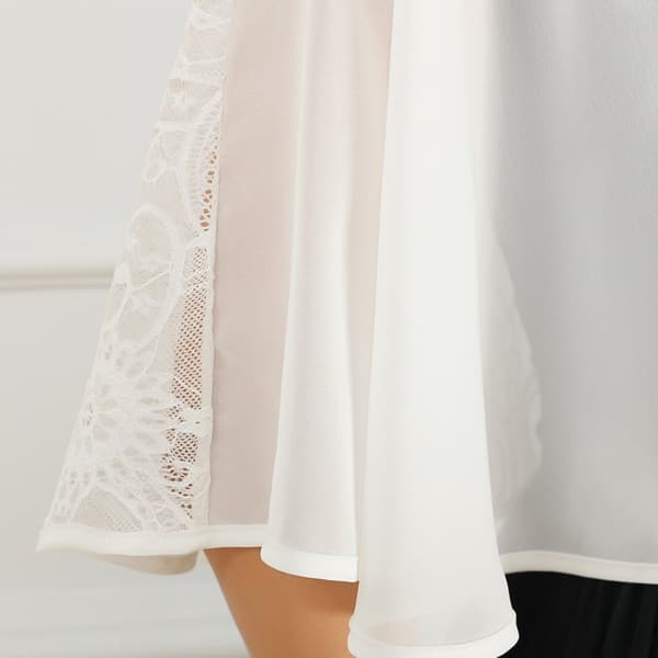 Rose Jacquard Polyester Sjal Solbeskyttelse Skjerf HVIT White