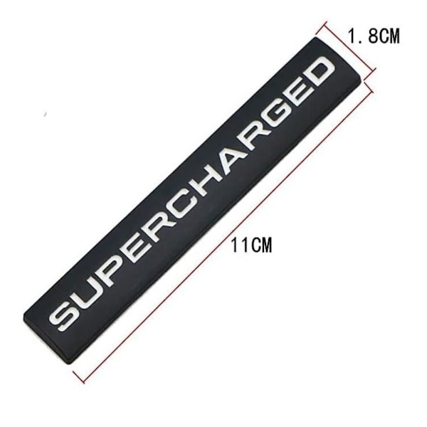 2st metall Supercharged logotyp Bilemblem Auto Badge Bakre Trunk