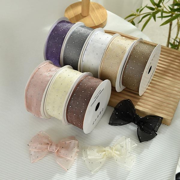 Organza sideharsolankanauha HARMAA grey
