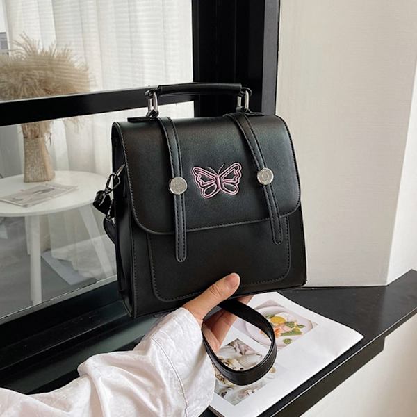 Broderi Butterfly Håndtaske Pige Rygsække SORT black