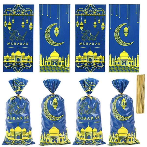50 kpl Eid Mubarak karkkipussit Keksiherkkupussit STYLE 4 STYLE 4 Style 4