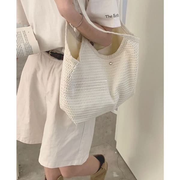 Skulderveske Handlenett HVIT white