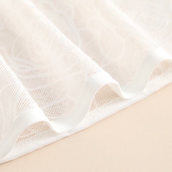 Rose Jacquard polyesterihuivit aurinkosuojahuivi VALKOINEN White