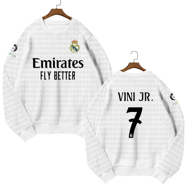 Real Madrid Hjemme fotballdrakt genser hettegenser for barn No.9 Mbappe 150