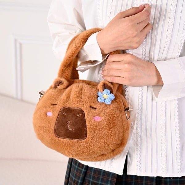 Capybara Crossbody Bag Animal Cartoon Kangaskassi SININEN Blue