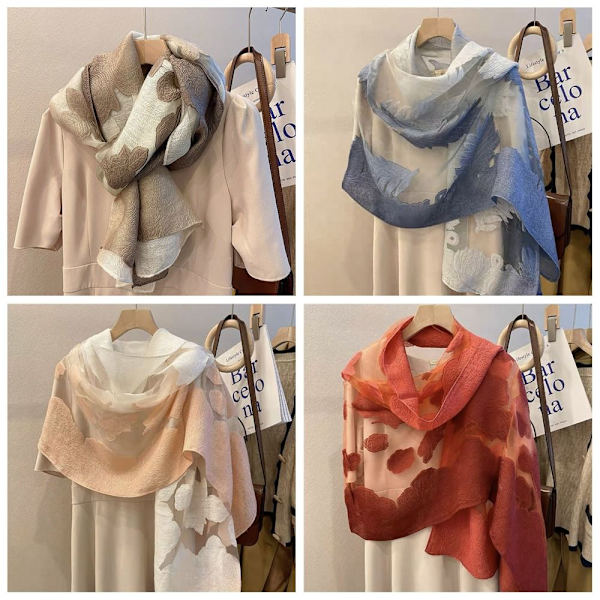 Silk Scarf Beach Shawl 5 5 5