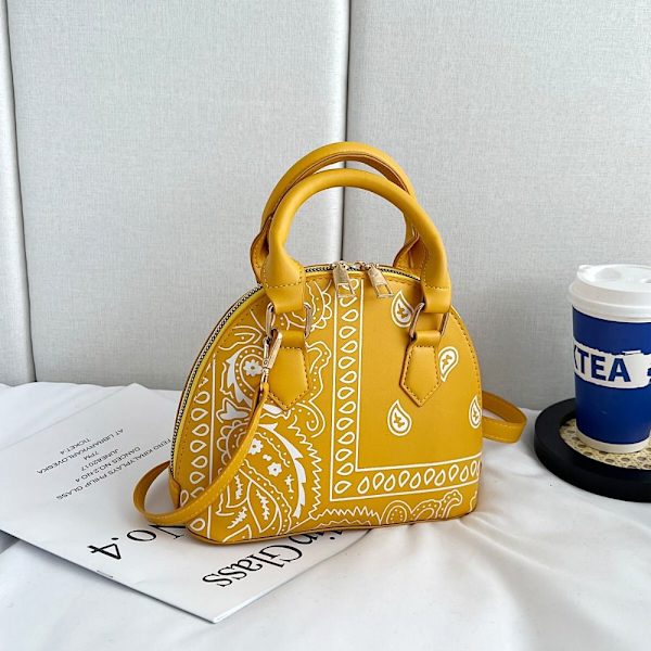 Håndholdt Shell Bun Enkel skulder Underarm Bag GUL yellow