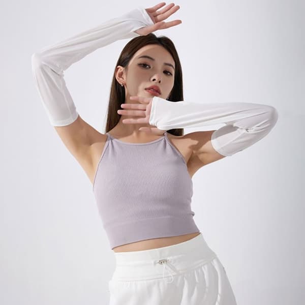 Solskydd Ärmar Ice Silk Ärm VIT White