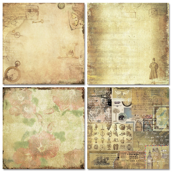 Vintage Papper Scrapbook Papper Antikt Papper