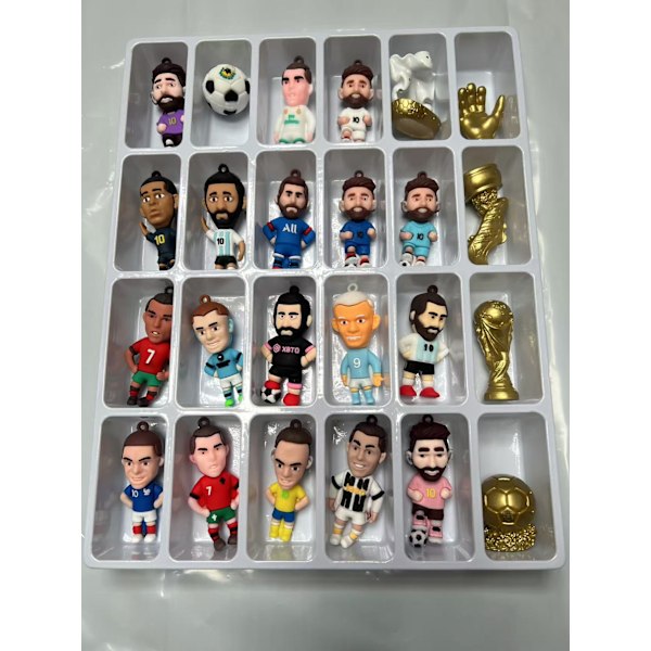 2024 World Cup Advent Calendar World Cup Advent Calendar Christmas Blind Box Messi, Salah, Mbappe, Cristiano Ronaldo, etc