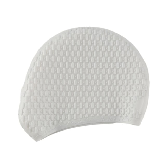 Bubble Swim Cap Silikone Badehætter SØLV HVID Silver white