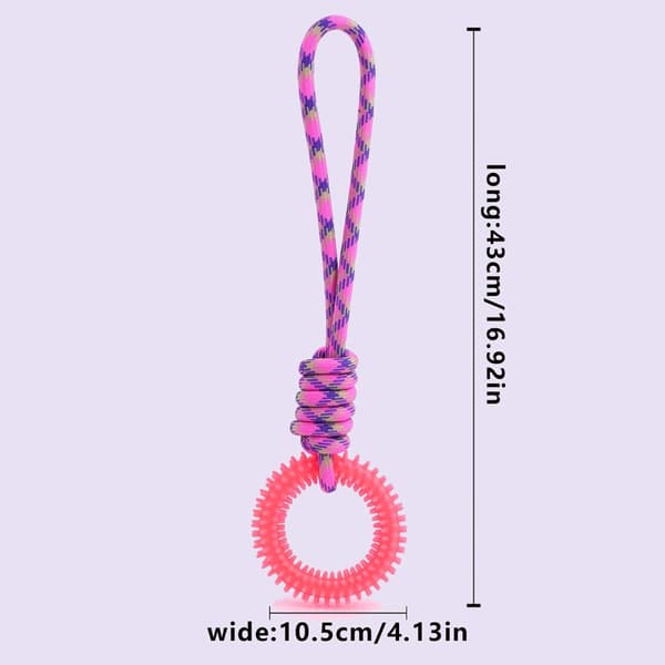 Interaktiv Hundleksak Ring Hund Tänder Rengöringstillbehör ROSA Rose red