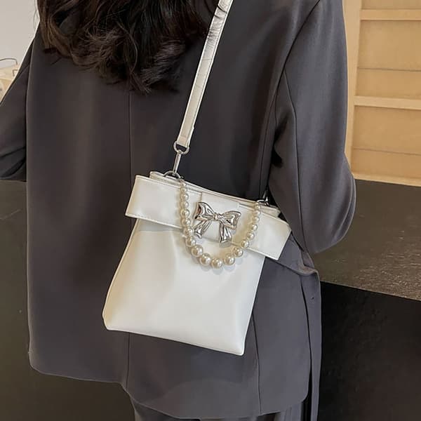Skuldertaske Håndtaske SØLV silver