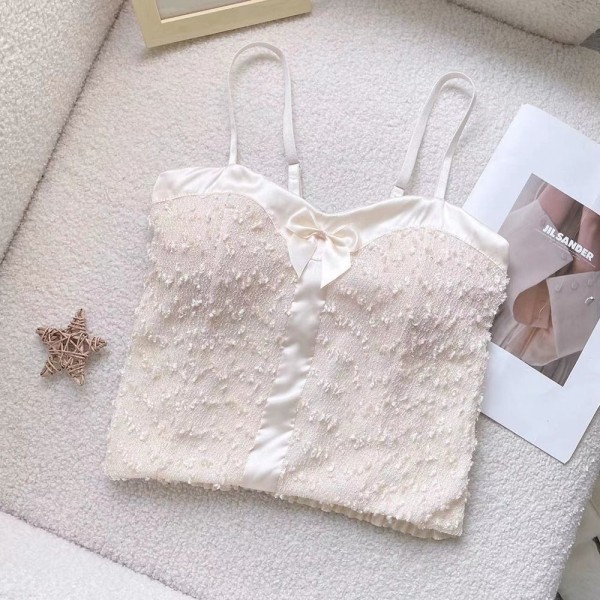 Bowknot Camisole ermeløse tanktops FARGE 3 FARGE 3 Color 3