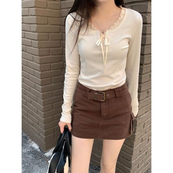 Linne Crop Top BEIGE L Beige L