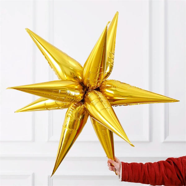 12 stk Explosion Star Ballon Starburst Balloner GULD gold