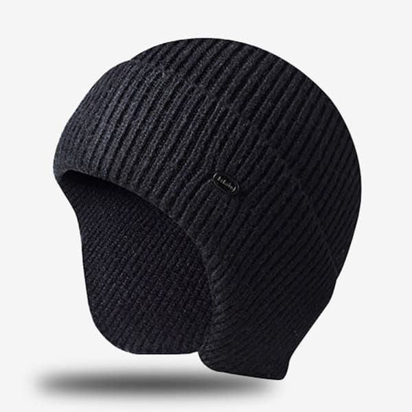 Herr Hatt Vinter Stickad Mössa MARINBLÅ Navy Blue