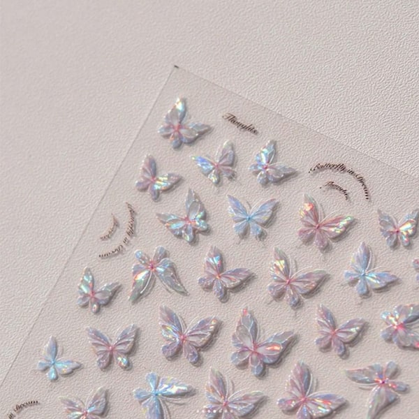 Tredimensionelle Butterfly Nail Stickers Neglelak Decals